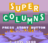 Super Columns GG Title Screen